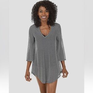 Jordan Taylor Black and White Swim Cover-Up